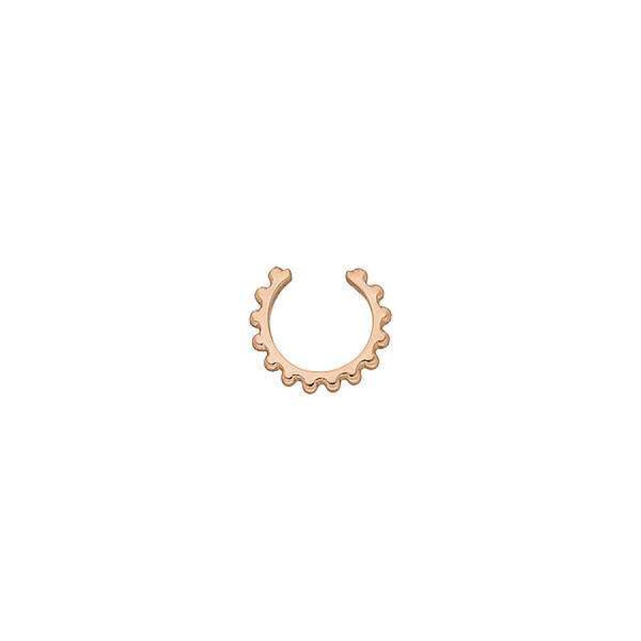 Silberschmuck Leaf Schmuck | Earcuff Bubbles, 10 Mm, 18 K Rosegold Vergoldet