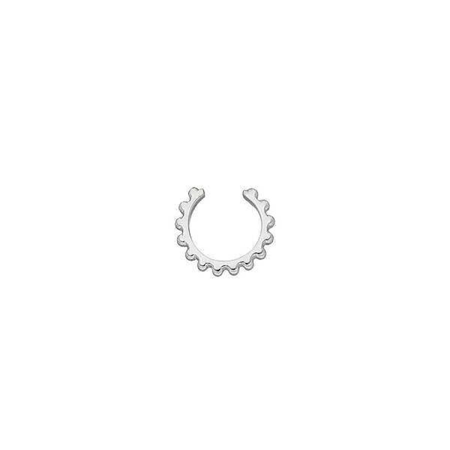 Silberschmuck Leaf Schmuck | Earcuff Bubbles, 10 Mm, 925 Sterlingsilber, Rhodiniert