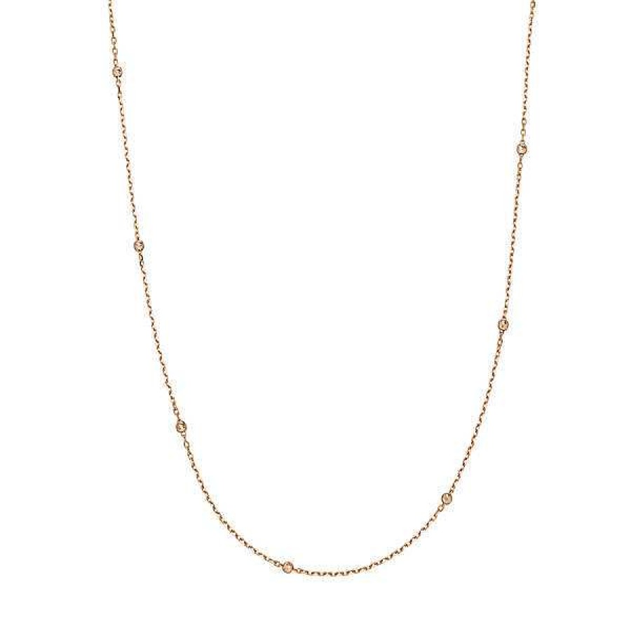 Goldschmuck Leaf Schmuck | Halskette Beads, 14K Rosegold