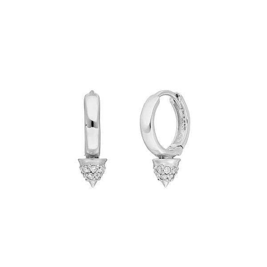 Silberschmuck Leaf Schmuck | Mini Creole Single Stud, 925 Sterlingsilber