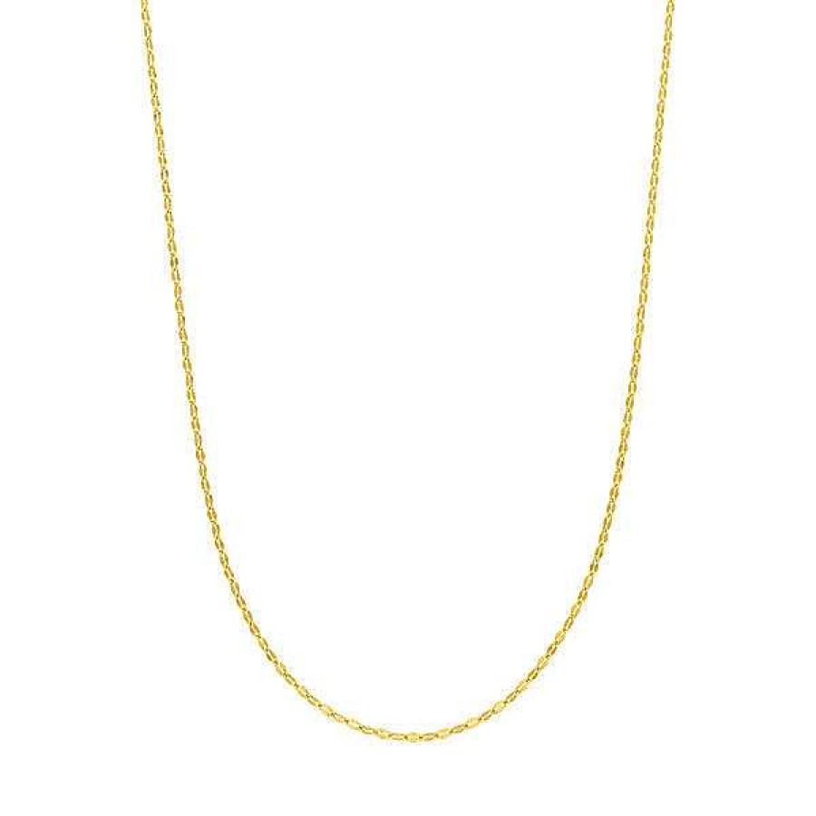 Goldschmuck Leaf Schmuck | Halskette Shiny Twist, 14K Gelbgold