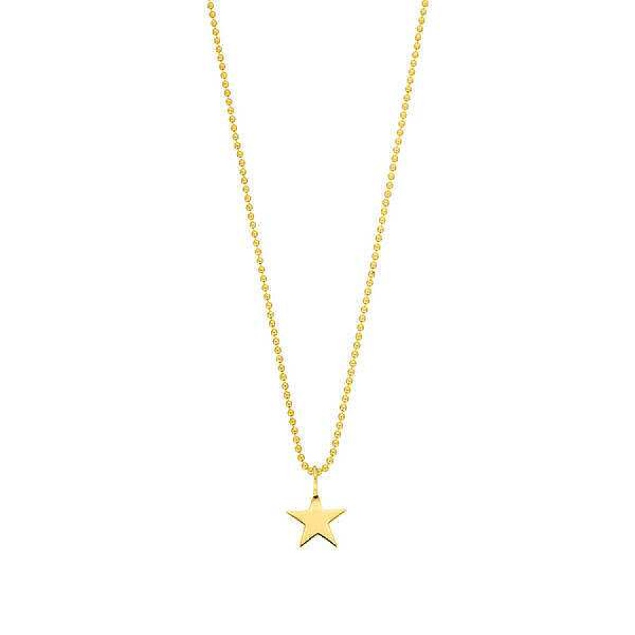 Goldschmuck Leaf Schmuck | Halskette Star, 14 K Gelbgold