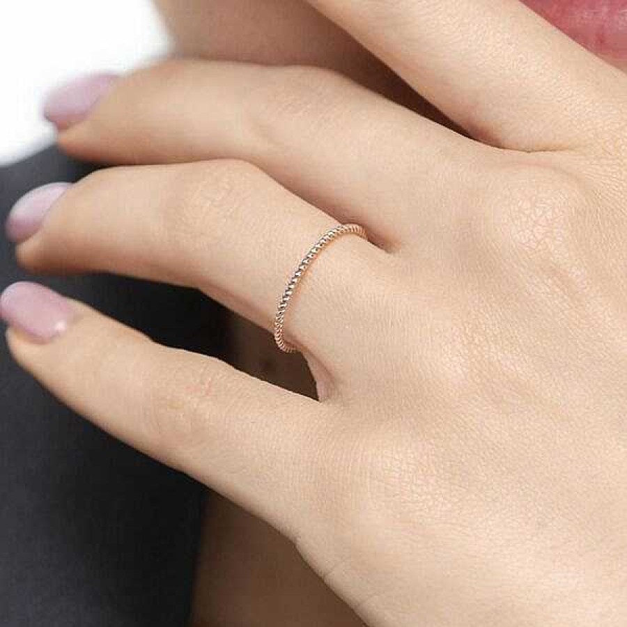 Goldschmuck Leaf Schmuck | Ring Twist, 18 K Ros Gold