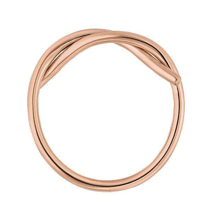 Silberschmuck Leaf Schmuck | Ring "Tupe", 18 K Rosegold Vergoldet