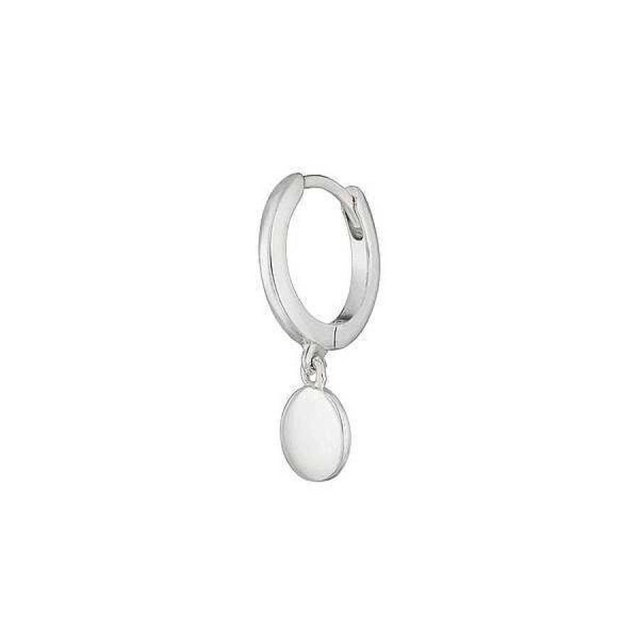 Silberschmuck Leaf Schmuck | Single Creole Platelet, 925 Sterlingsilber