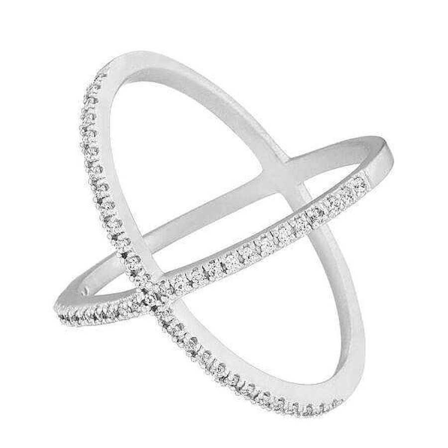 Silberschmuck Leaf Schmuck | Ring X Criss-Cross, 925 Sterlingsilber