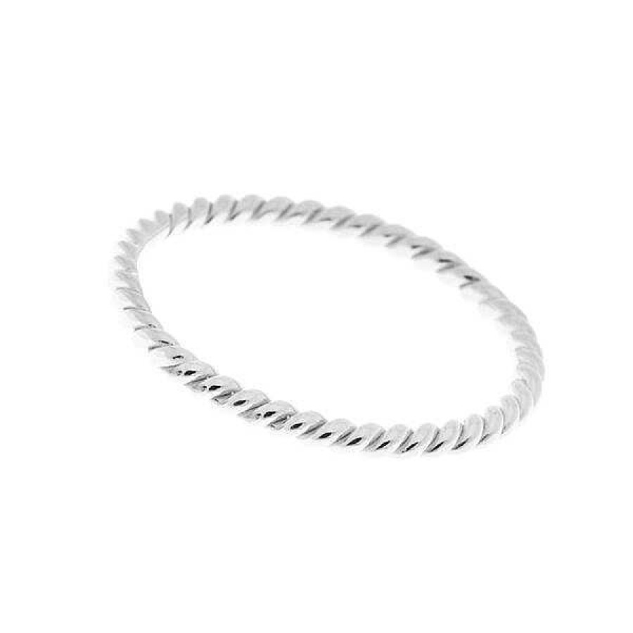 Silberschmuck Leaf Schmuck | Twist Ring, 925 Sterling Silver, Size 50