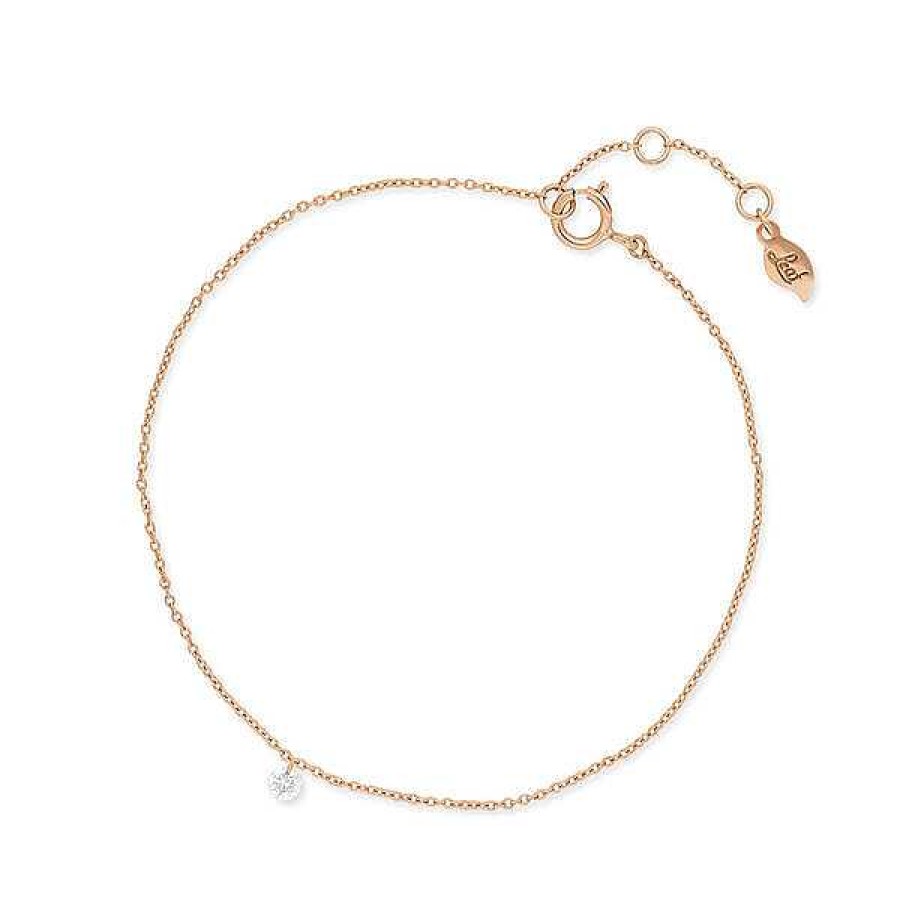 Goldschmuck Leaf Schmuck | Armkette Pure Diamanten, 18 K Rosegold