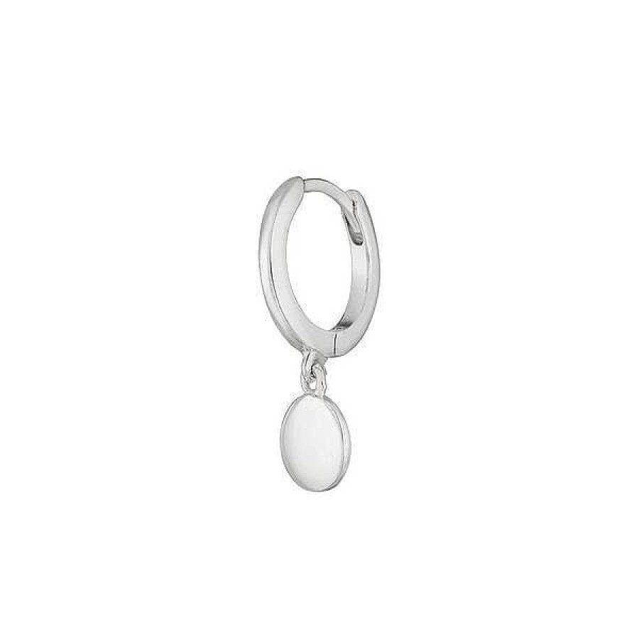 Silberschmuck Leaf Schmuck | Single Creole Platelet, 925 Sterlingsilber