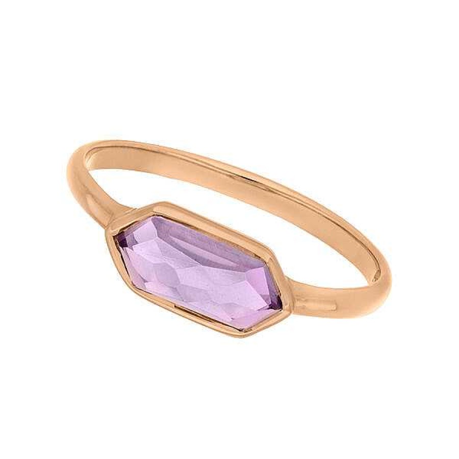 Silberschmuck Leaf Schmuck | Silber Ring, Cube, Amethyst, Rosegold