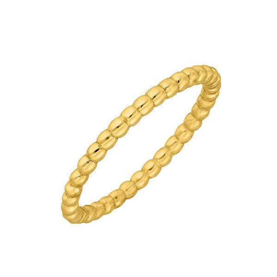 Goldschmuck Leaf Schmuck | Ring Kugel, 18 K Gelbgold