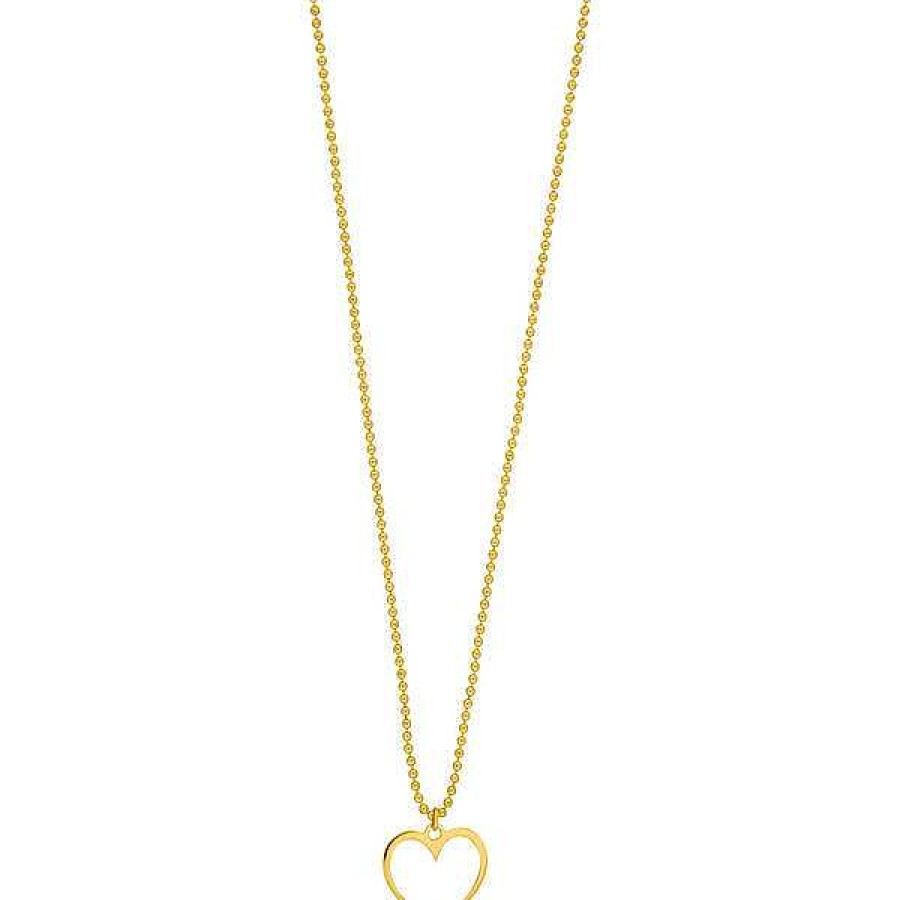 Goldschmuck Leaf Schmuck | Halskette Gentle Heart, 14 K Gelbgold