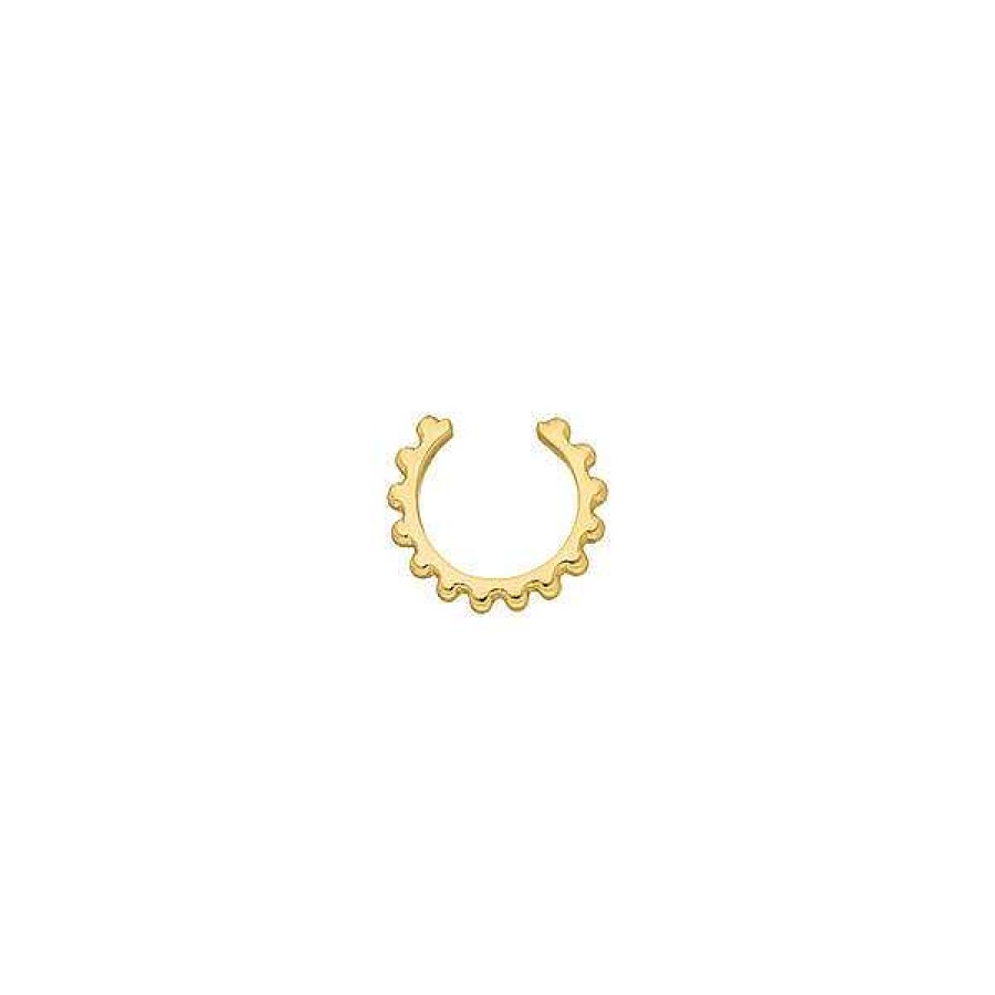 Silberschmuck Leaf Schmuck | Earcuff Bubbles, 10 Mm, 18 K Gelbgold Vergoldet