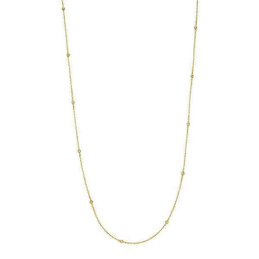 Goldschmuck Leaf Schmuck | Halskette Beads, 14K Gelbgold