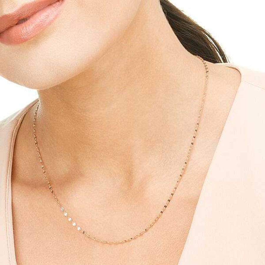 Goldschmuck Leaf Schmuck | Halskette Shiny Twist, 14K Gelbgold