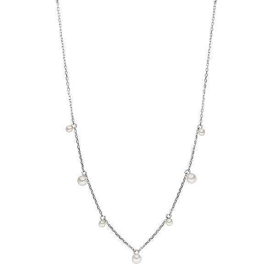 Silberschmuck Leaf Schmuck | Halskette Rain Drop, 925 Sterlingsilber, Perle