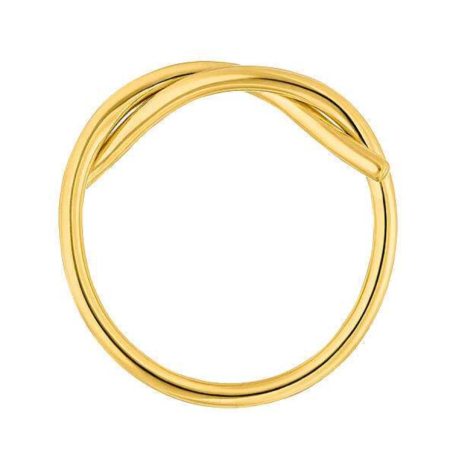 Silberschmuck Leaf Schmuck | Ring "Tupe", 18 K Gelbgold Vergoldet