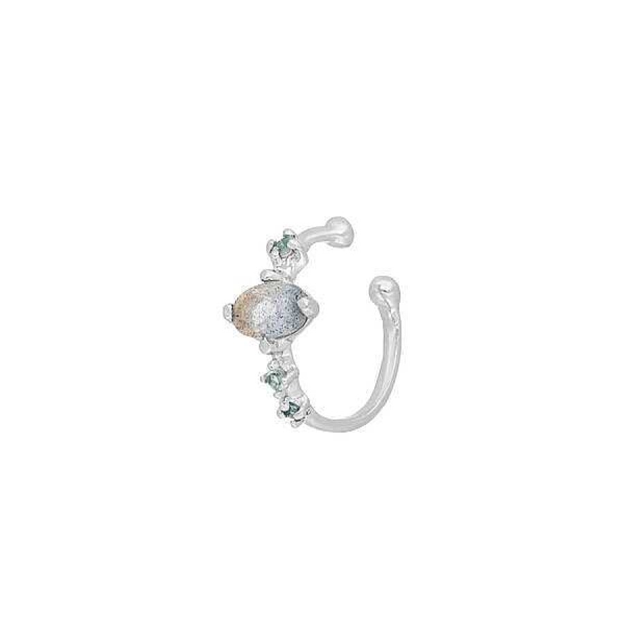 Silberschmuck Leaf Schmuck | Silber Earcuff Gorgeous Gems, Labradorit