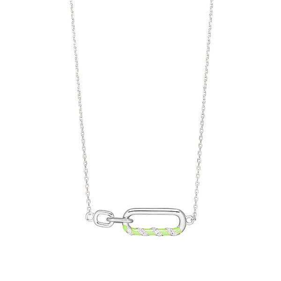 Silberschmuck Leaf Schmuck | Silber Halskette, Neon Twist