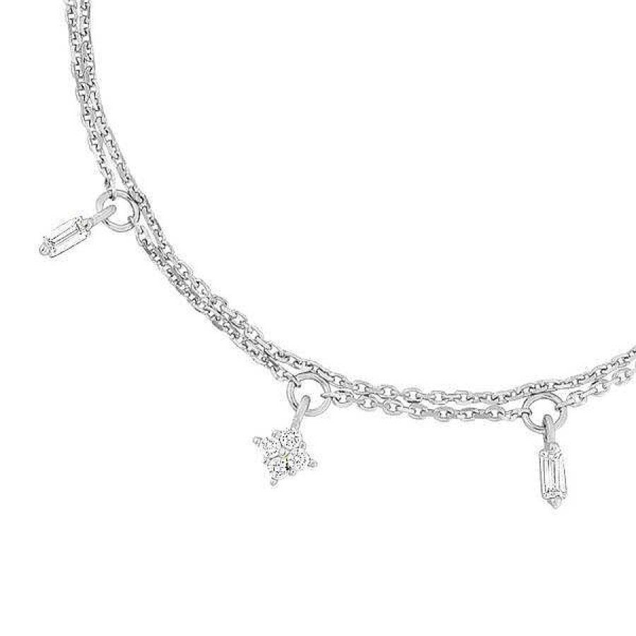 Silberschmuck Leaf Schmuck | Armkette Crystal, 925 Sterlingsilber