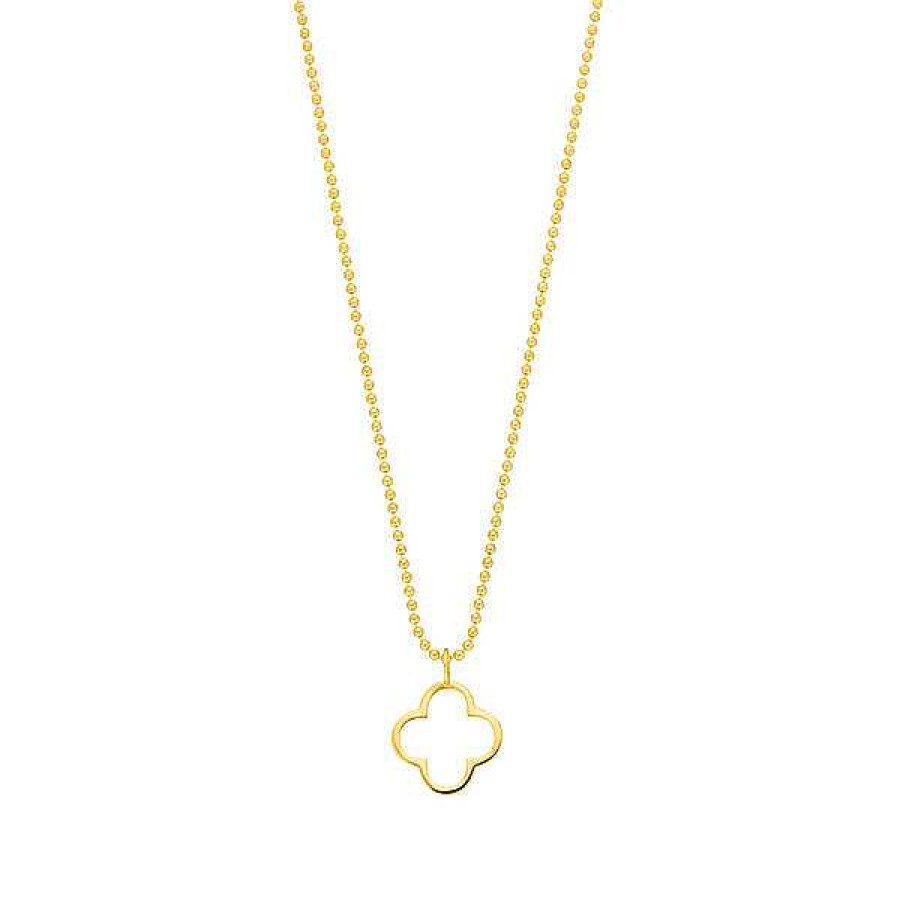 Goldschmuck Leaf Schmuck | Halskette Gentle Clover, 14 K Gelbgold