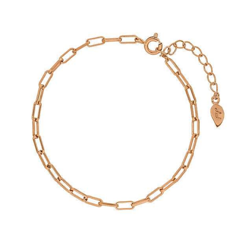 Silberschmuck Leaf Schmuck | Silber Armkette, Cube I, Rosegold