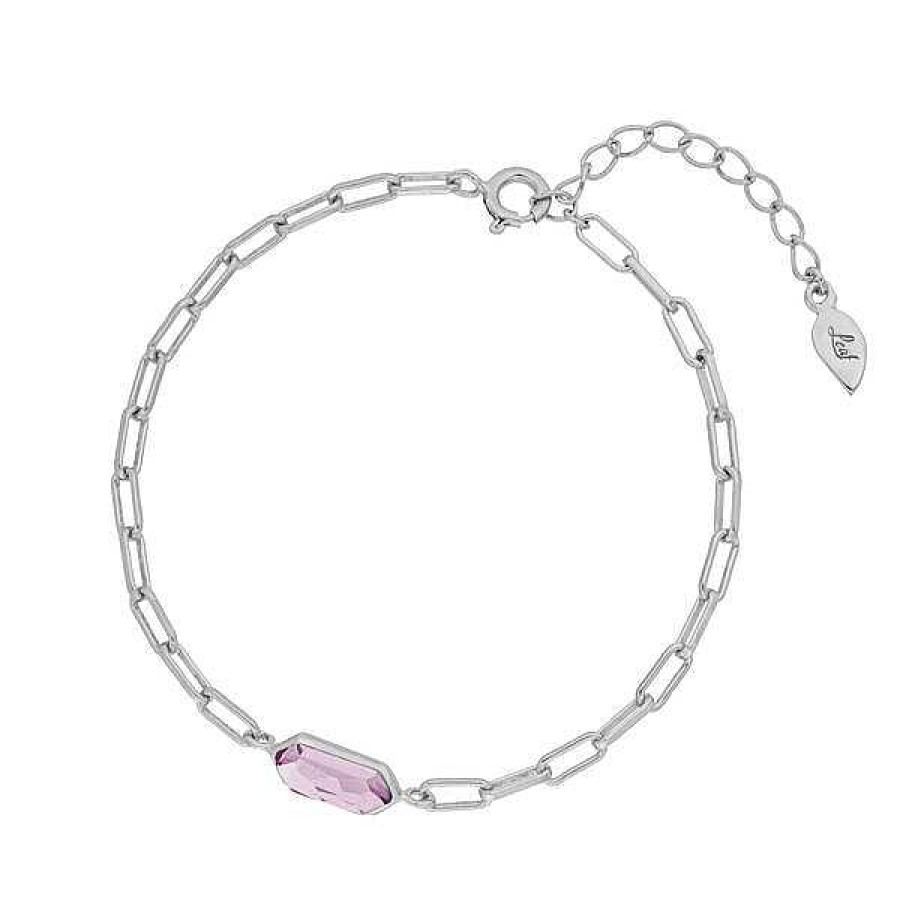 Silberschmuck Leaf Schmuck | Silber Armkette, Cube, Amethyst