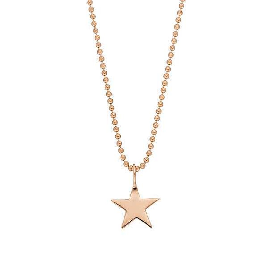 Goldschmuck Leaf Schmuck | Halskette Star, 14 K Rosegold