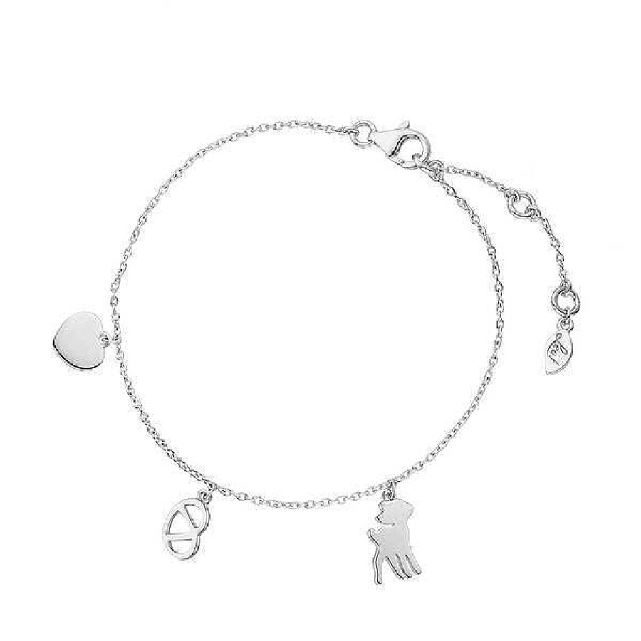 Silberschmuck Leaf Schmuck | Armkette "Wiesn-Charms", 925 Sterlingsilber