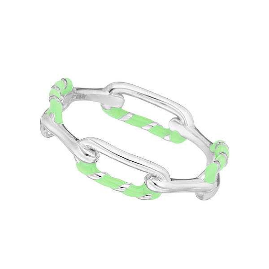 Silberschmuck Leaf Schmuck | Ring Neon Twist, 925 Sterlingsilber, Gr N, Gr.54