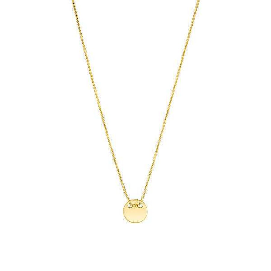 Goldschmuck Leaf Schmuck | Halskette Plate, 14 K Gelbgold