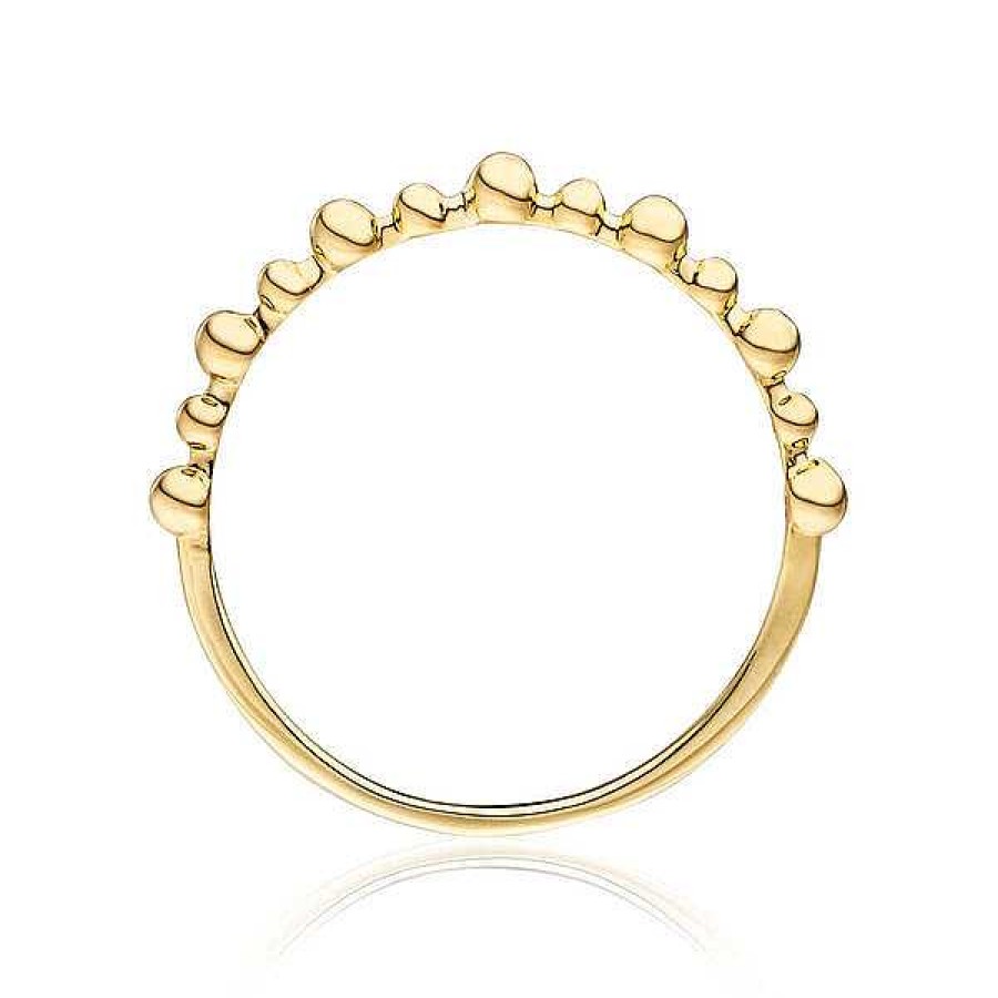 Goldschmuck Leaf Schmuck | Ring Kugel, 18 K Gelbgold