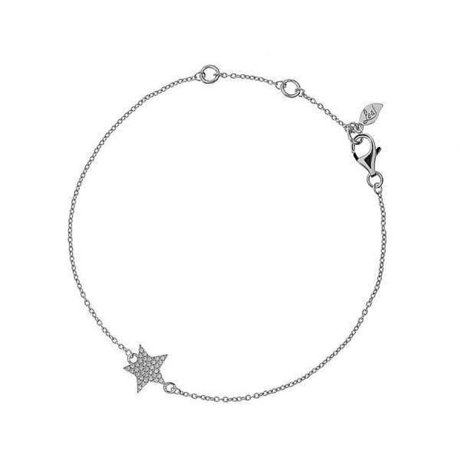 Silberschmuck Leaf Schmuck | Armband Stern , Silber, Zirkonia