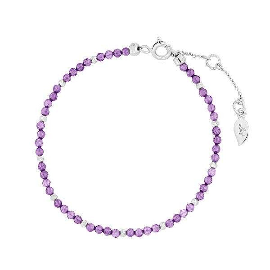 Silberschmuck Leaf Schmuck | Armkette Serenity, Amethyst, 925 Sterlingsilber