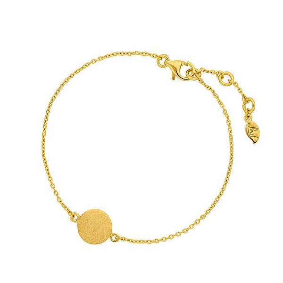 Silberschmuck Leaf Schmuck | Armband Slices, 18 K Gelbgold Vergoldet