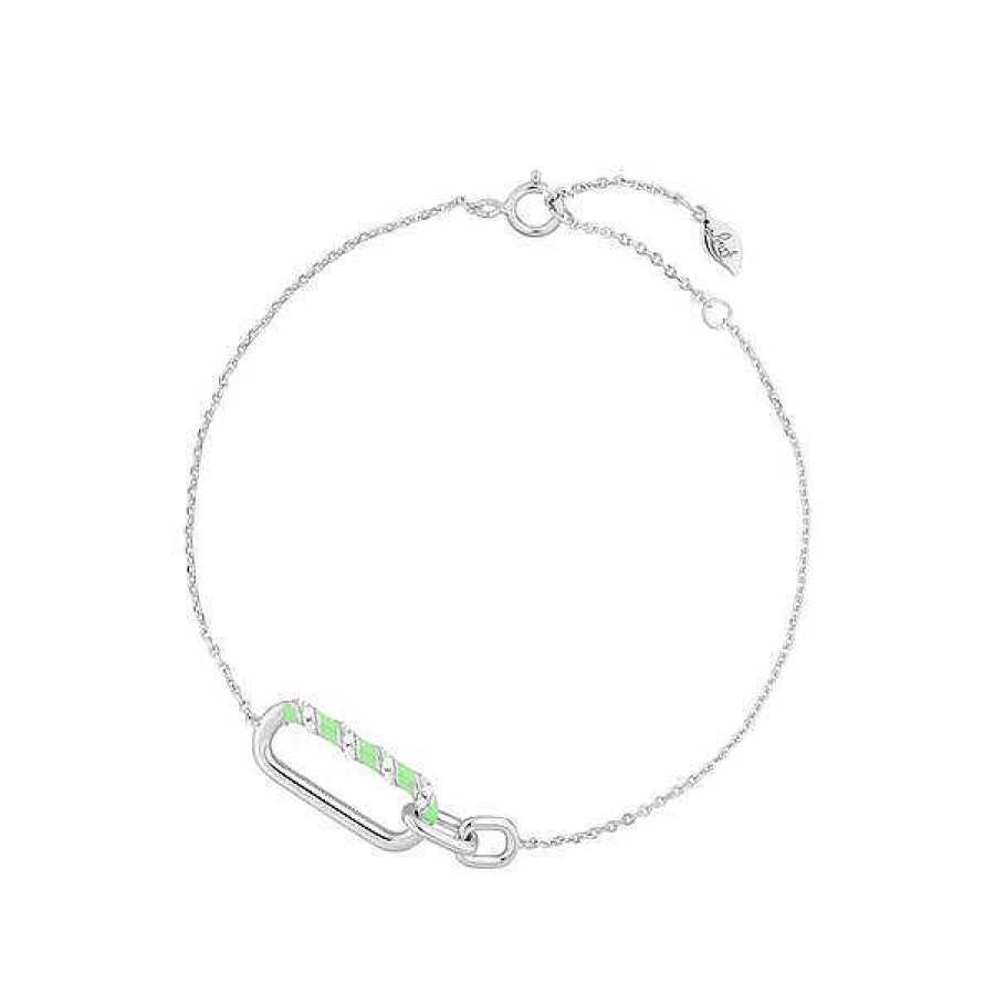 Silberschmuck Leaf Schmuck | Silber Armkette, Neon Twist