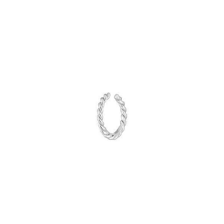 Silberschmuck Leaf Schmuck | Earcuff Rope, 10 Mm, 925 Sterlingsilber