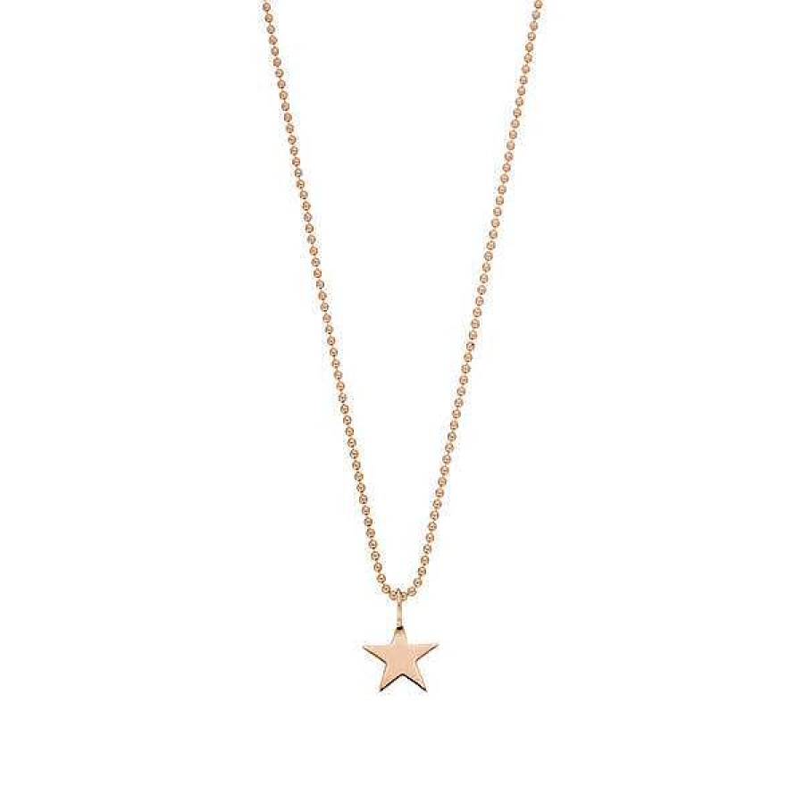 Goldschmuck Leaf Schmuck | Halskette Star, 14 K Rosegold