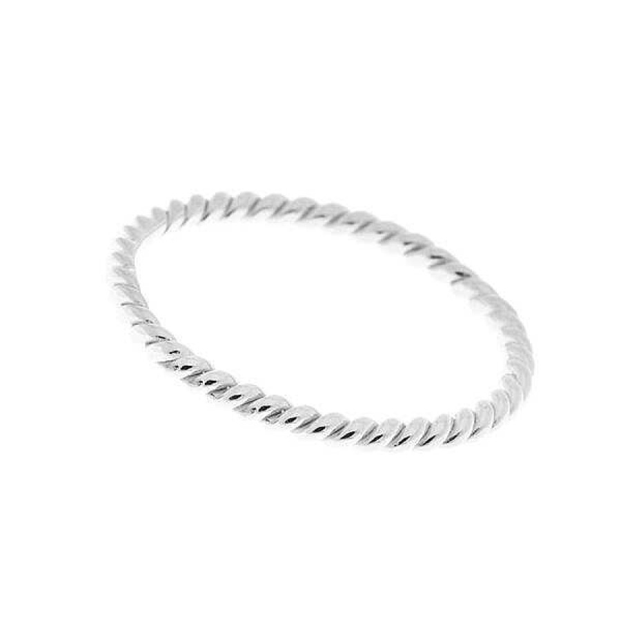 Silberschmuck Leaf Schmuck | Twist Ring, 925 Sterlingsilber, Gr E 50