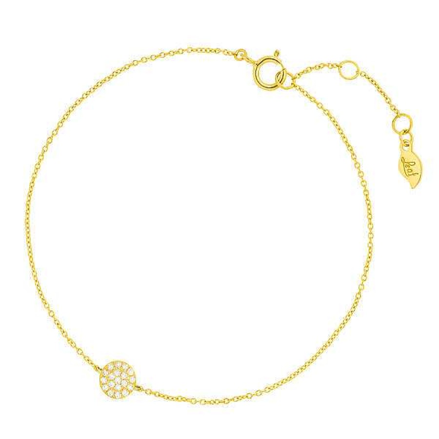 Goldschmuck Leaf Schmuck | Armkette Pav Mit Diamanten, 18 K Gelbgold