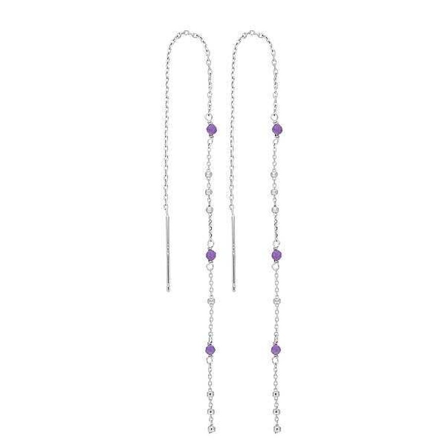 Silberschmuck Leaf Schmuck | Ohrh Nger Flying Gems, Amethyst, 925 Sterllingsilber