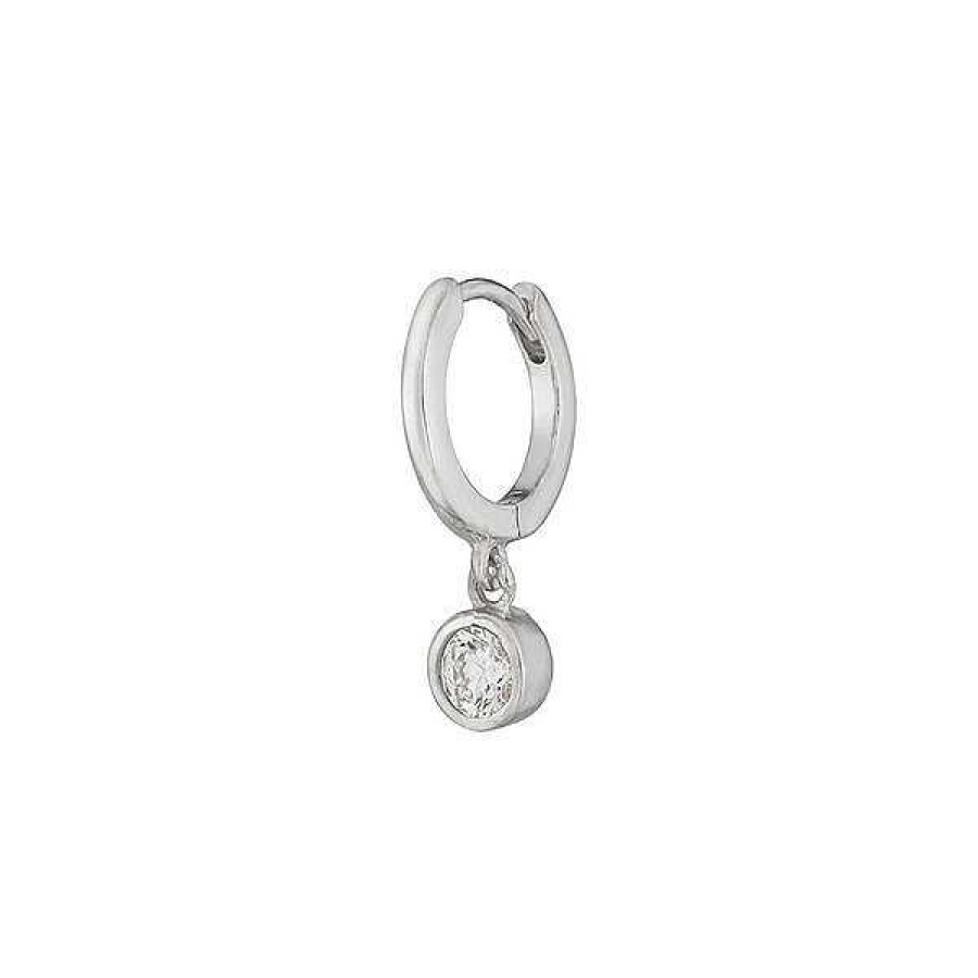 Silberschmuck Leaf Schmuck | Single Creole Pure, 925 Sterlingsilber