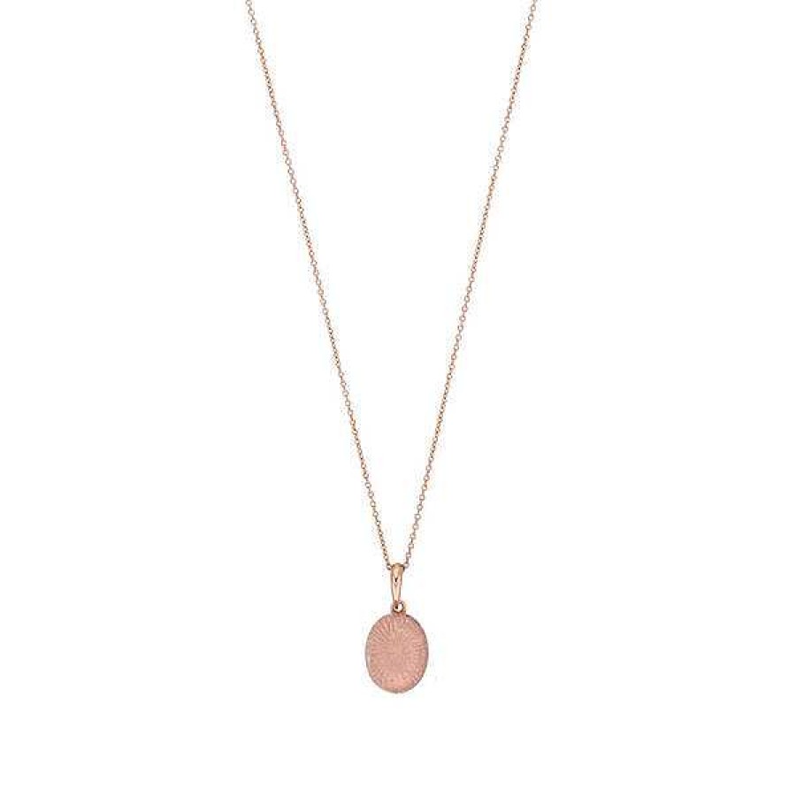 Goldschmuck Leaf Schmuck | Halskette Cabochon Ii, 14 K Rosegold, Rosenquarz