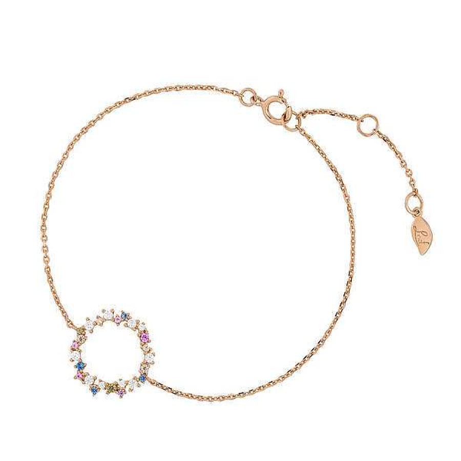 Silberschmuck Leaf Schmuck | Armkette Candy, 18 K Rosegold Vergoldet