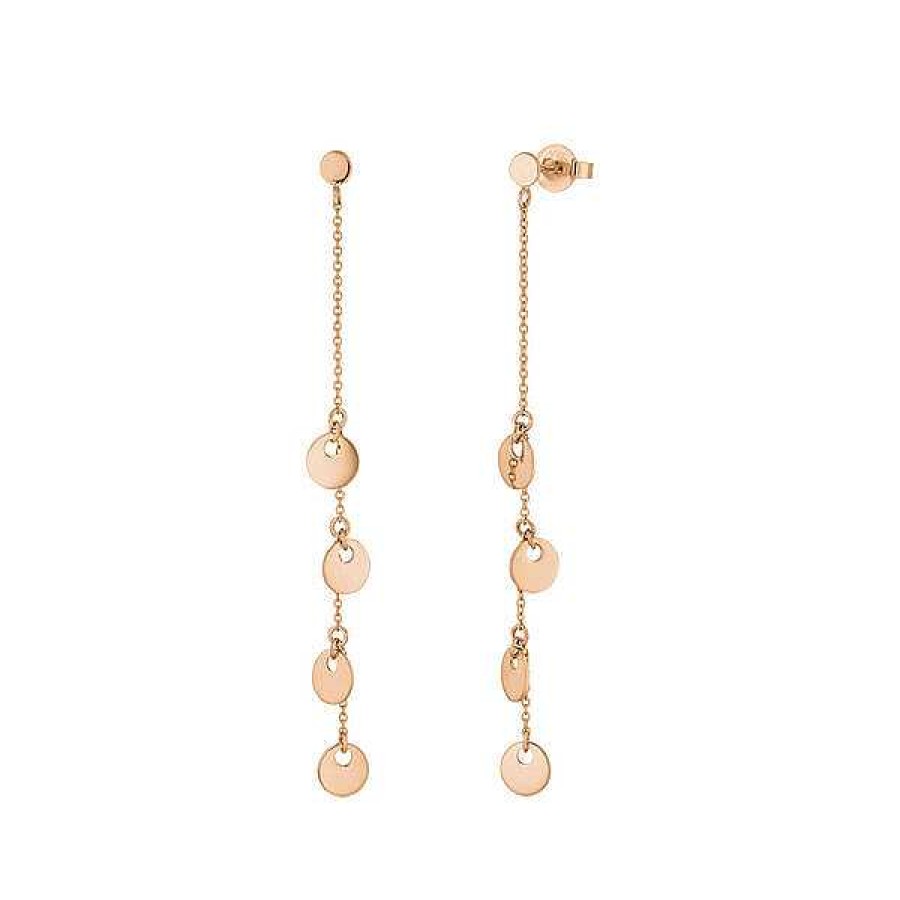 Goldschmuck Leaf Schmuck | Ohrringe Platelet Kette, 14 K Rosegold