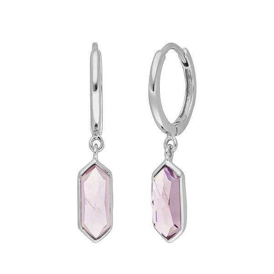 Silberschmuck Leaf Schmuck | Silber Creole, Cube, Amethyst