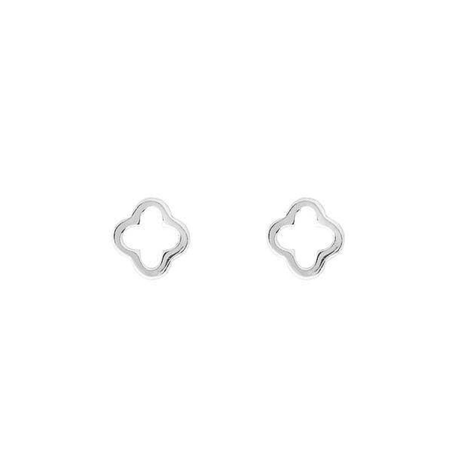 Silberschmuck Leaf Schmuck | Ohrstecker Mini Clover, 925 Sterlingsilber