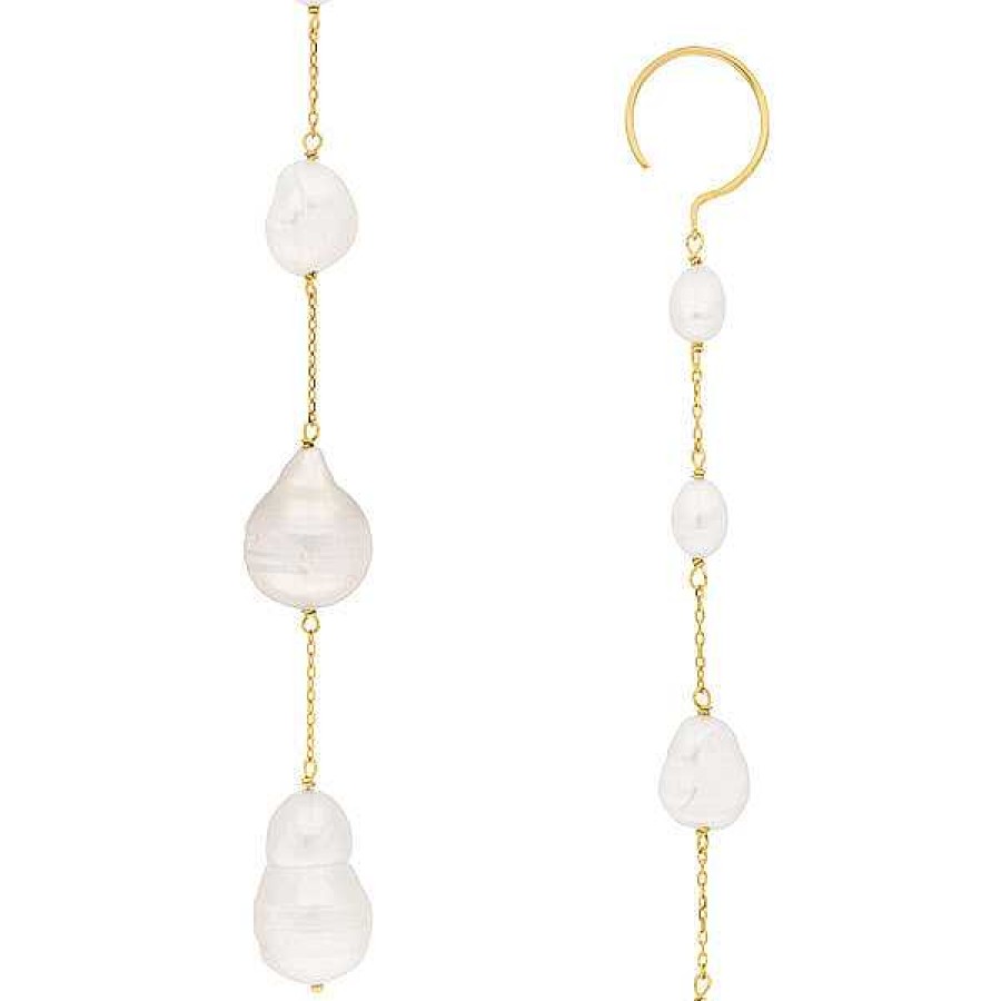 Goldschmuck Leaf Schmuck | Ohrh Nger Barock Pearls, 14K Gelbgold