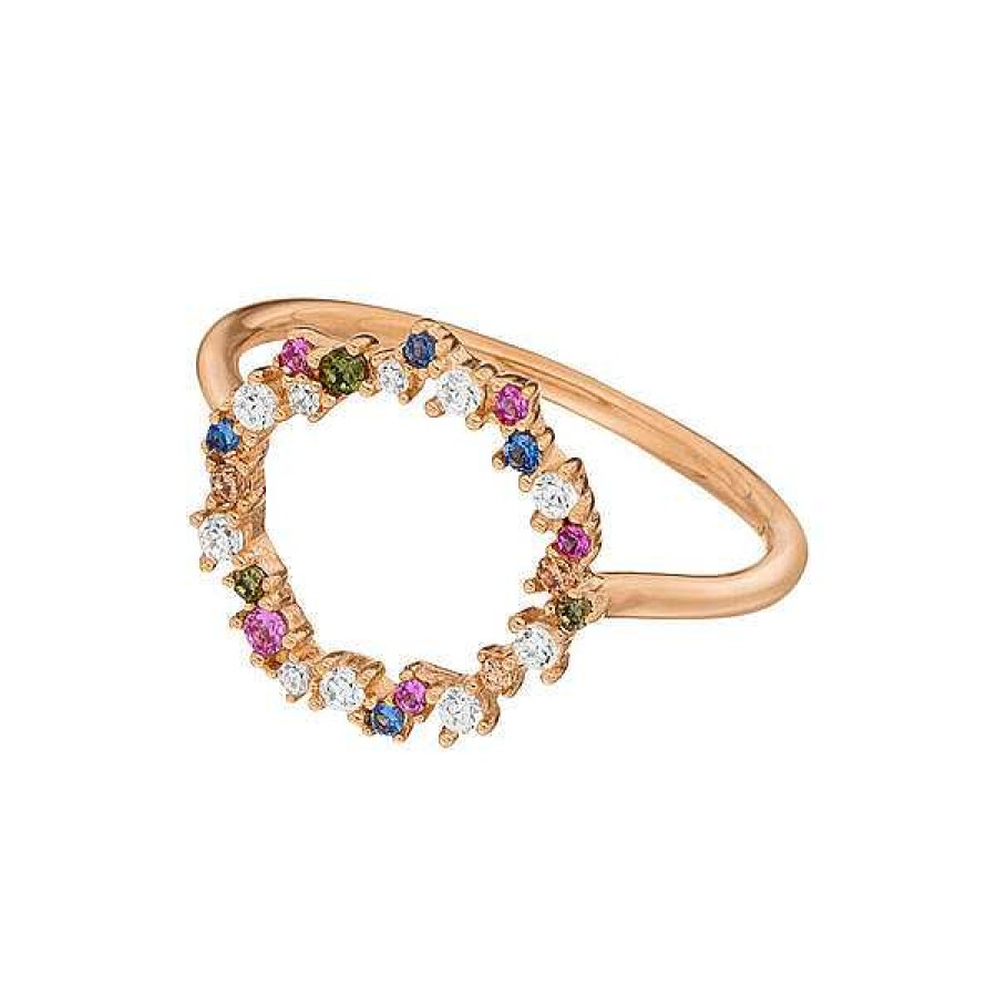 Silberschmuck Leaf Schmuck | Ring Candy, 18 K Rosegold Vergoldet, Gr.52