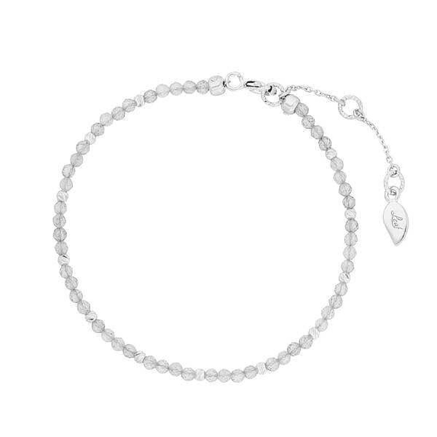 Silberschmuck Leaf Schmuck | Armkette Serenity, Labradorit, 925 Sterlingsilber